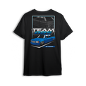 Tuck N Roll t-shirt featuring blue OBS truck with tucked wheels and custom stance. A clean nod to the real drop scene.