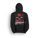 Black hoodie featuring a silver OBS truck with red lightning graphics and TEAM OBS vertical design